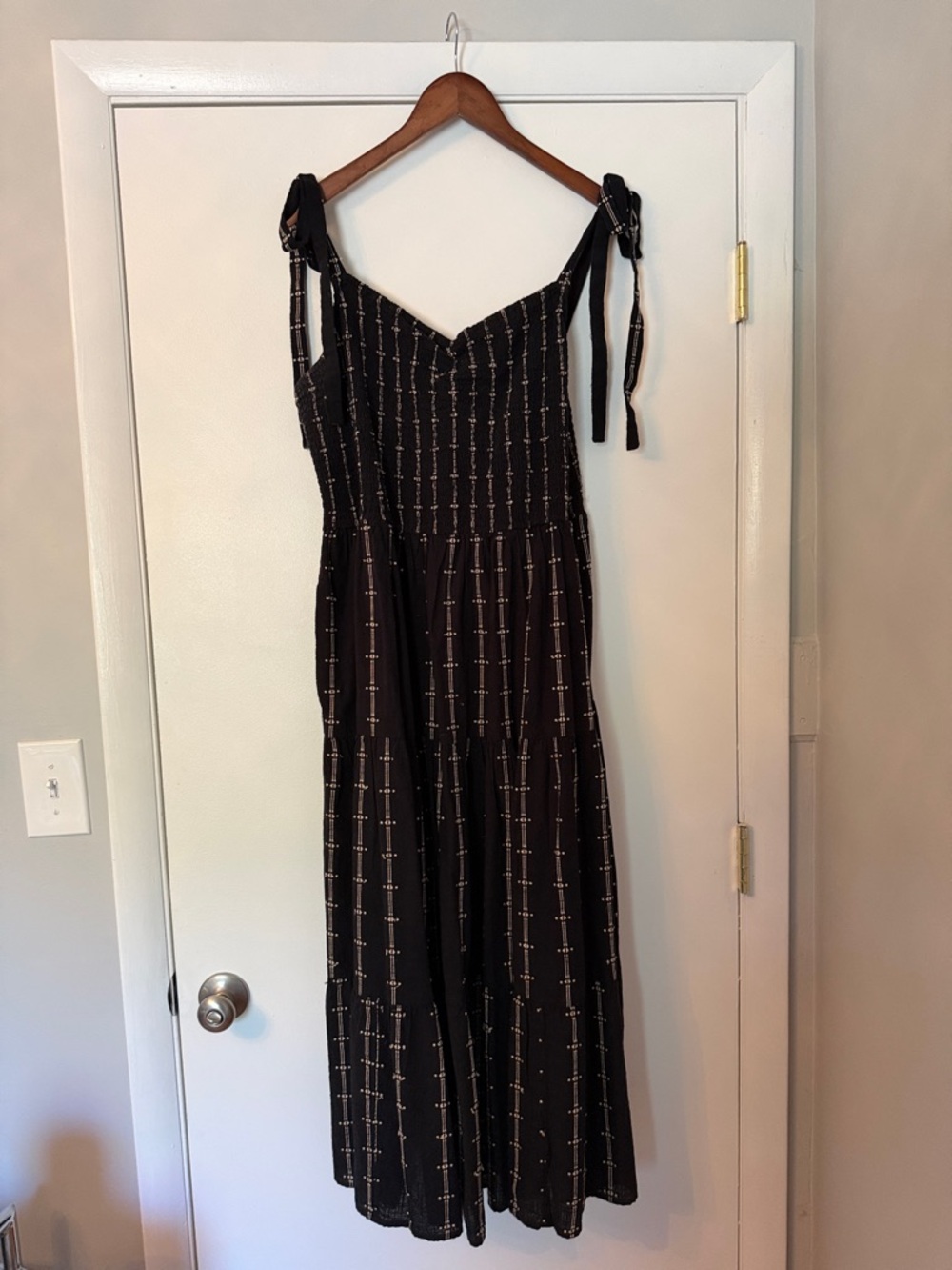 Madewell Black Maxi Dress with Tie Straps